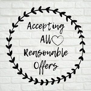 Reasonable offers accepted